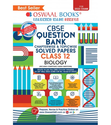 Oswaal CBSE Question Bank Class 12 Biology Chapter Wise and Topic Wise | Latest Edition CBSE Class 12 - SchoolChamp.net